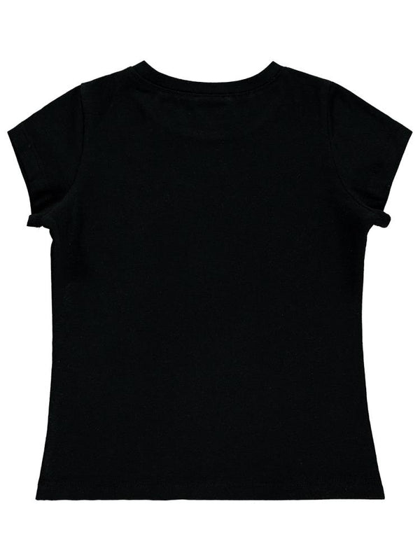 Civil Girls Queen Taşlı 2-5 Yaş Tişört - Siyah