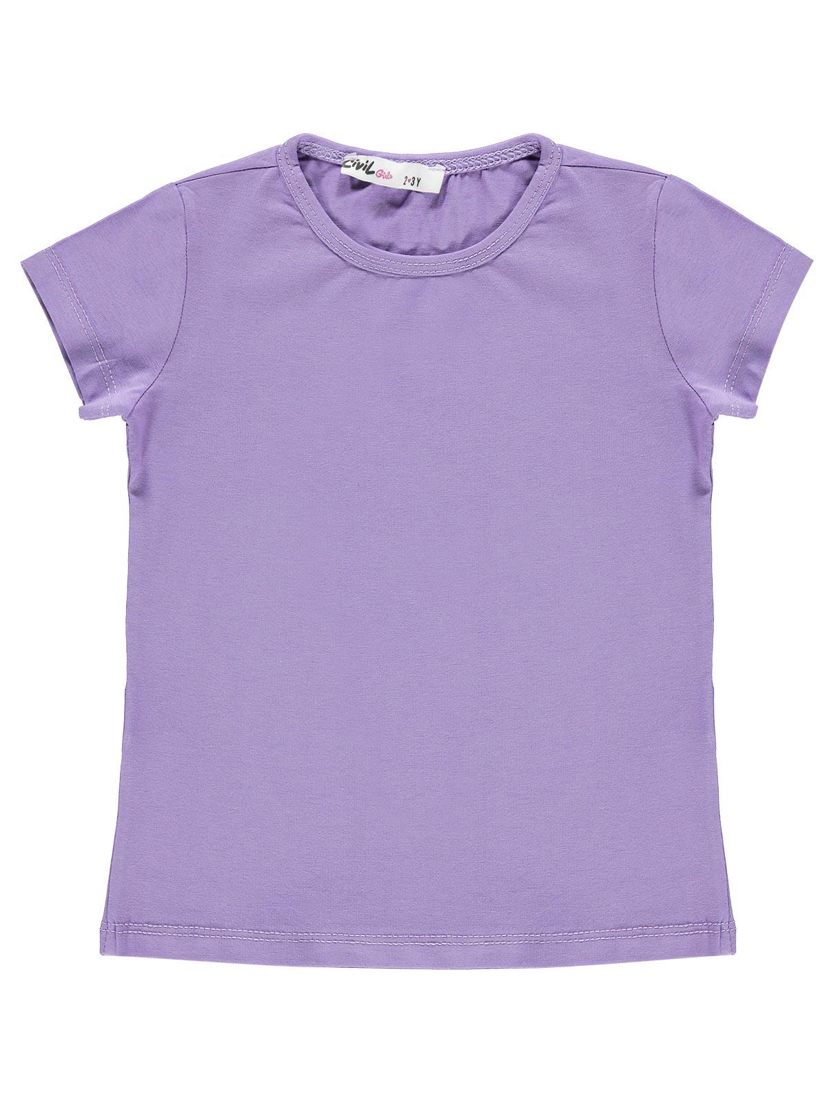 Civil Girls Basic 2-5 Yaş Tişört - Lila