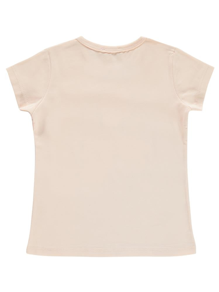 Civil Girls Basic 2-5 Yaş Tişört - Pudra