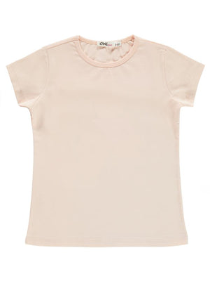Civil Girls Basic 2-5 Yaş Tişört - Pudra