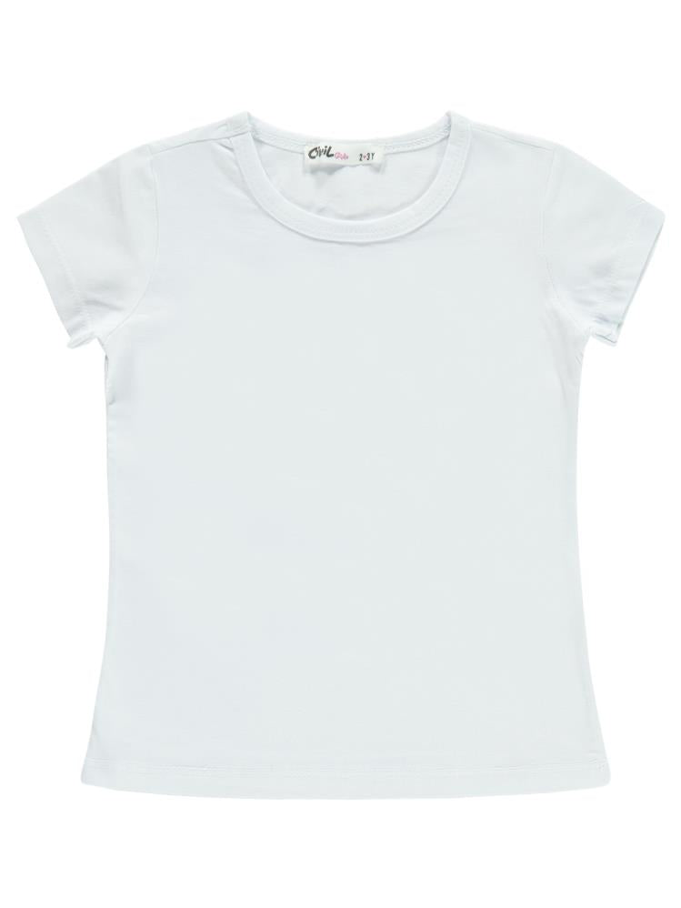 Civil Girls Basic 2-5 Yaş Tişört - Beyaz