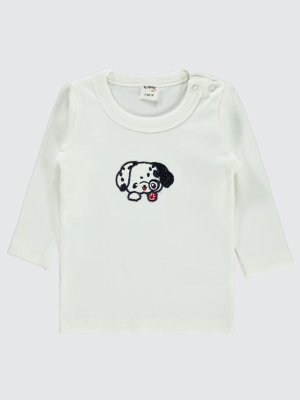 Civil Baby Köpek Nakışlı 3 Lü 6-18 Ay Takım - Lacivert
