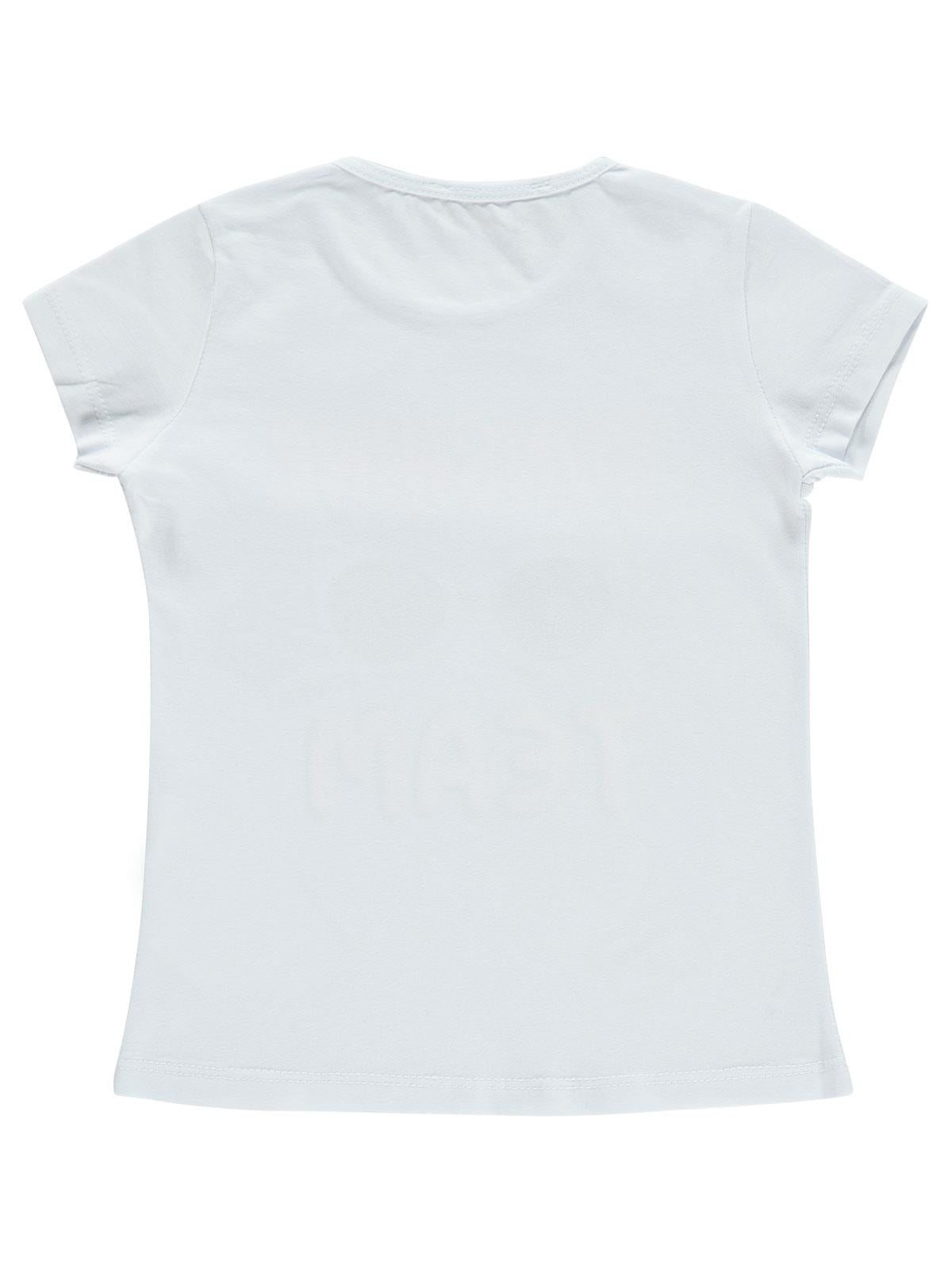 Civil Girls Gözlük Baskılı 2-5 Yaş Tişört - Beyaz