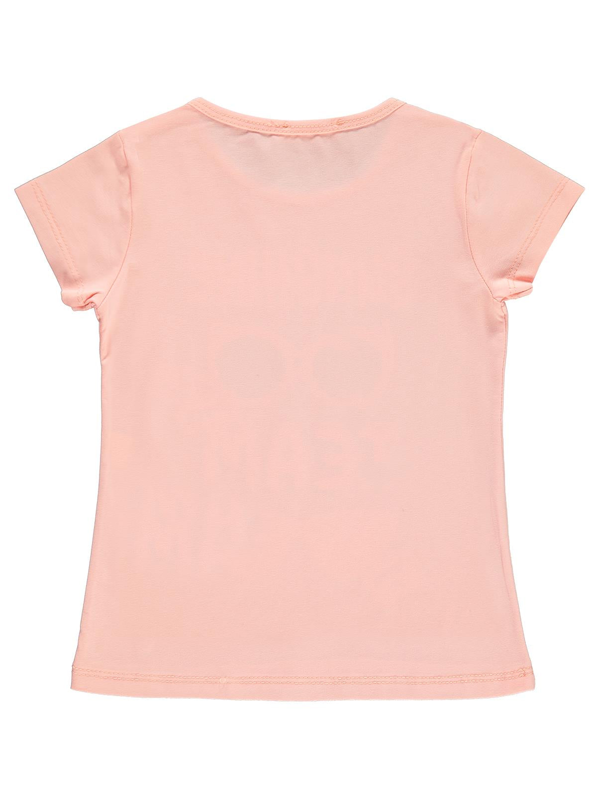 Civil Girls Gözlük Baskılı 2-5 Yaş Tişört - Pudra