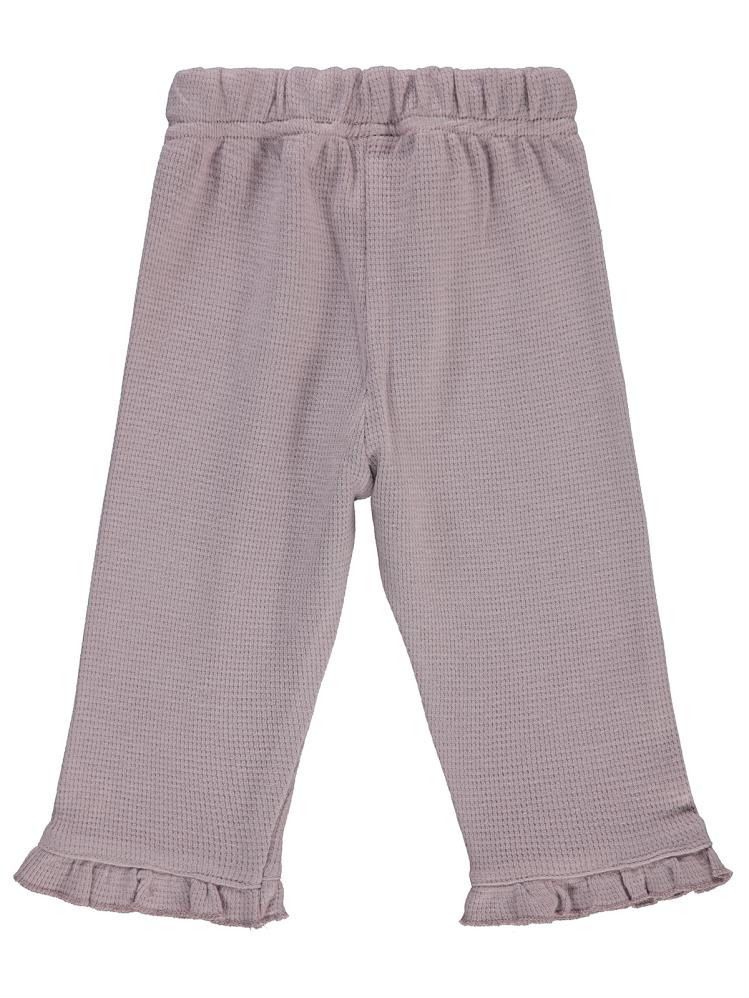 Civil Baby Patiksiz Paça Fırfırlı Çiçek Etiketli 6-18 Ay Tek Alt Bebe - Lila