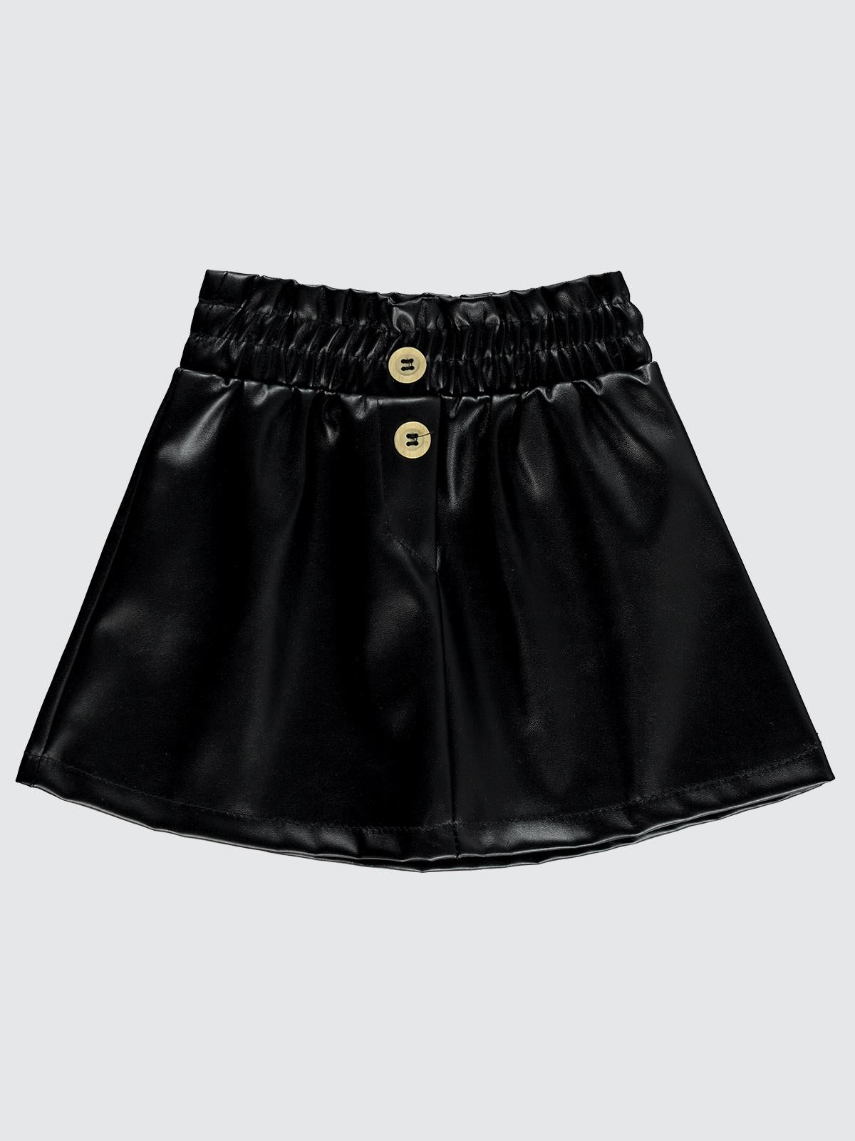 Civil Baby Deri Düz 9-18 Ay Etek - Siyah