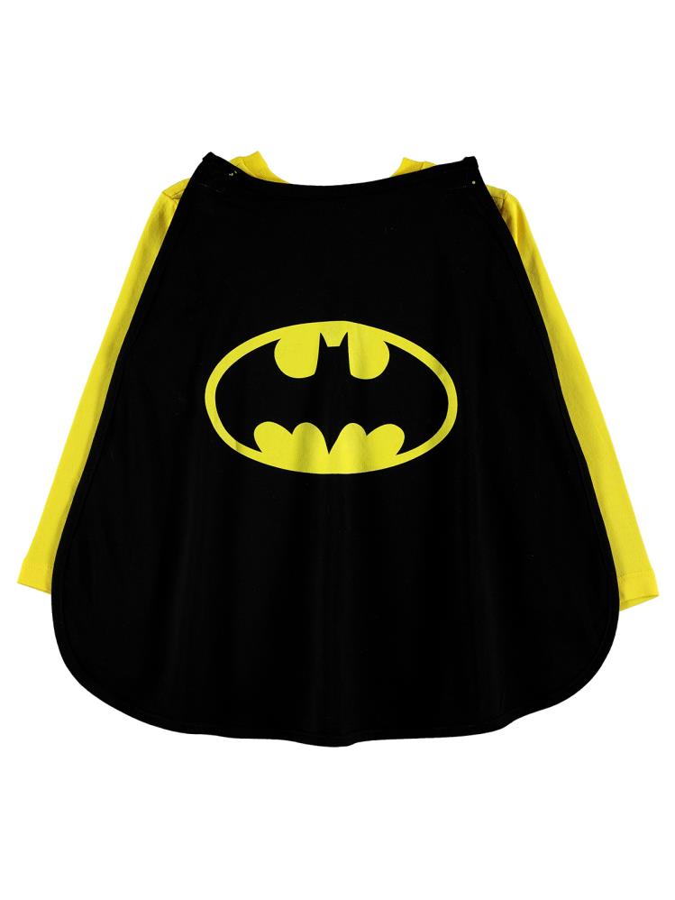 Batman Baskılı Pelerinli 2-5 Yaş Sweatshirt - Sarı