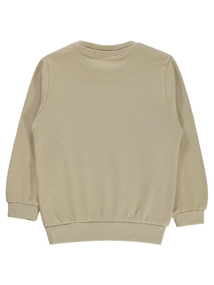 Civil Boys Köpek Baskılı 2-5 Yaş Sweatshirt - Bej