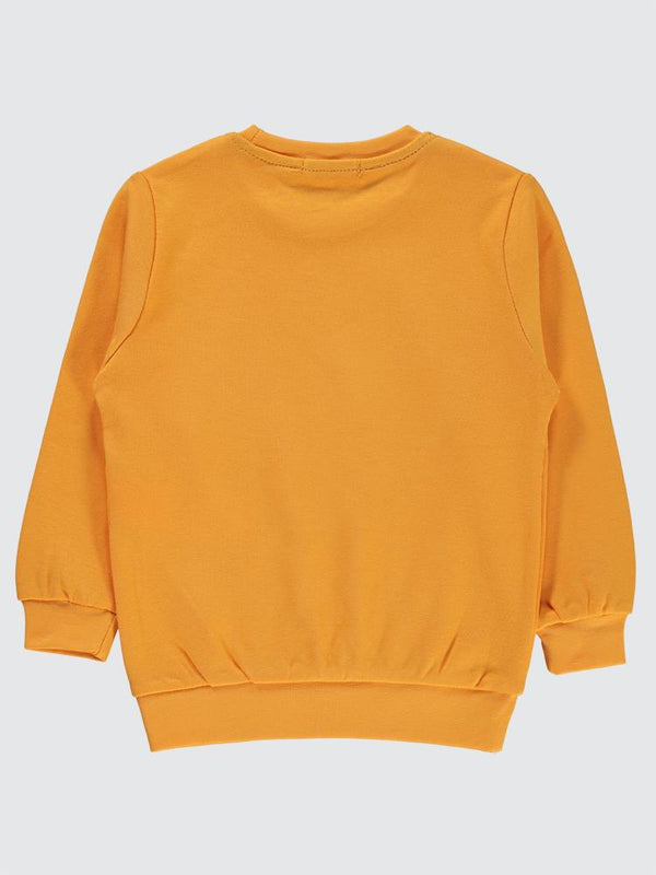 Civil Boys Köpek Baskılı 2-5 Yaş Sweatshirt - Hardal