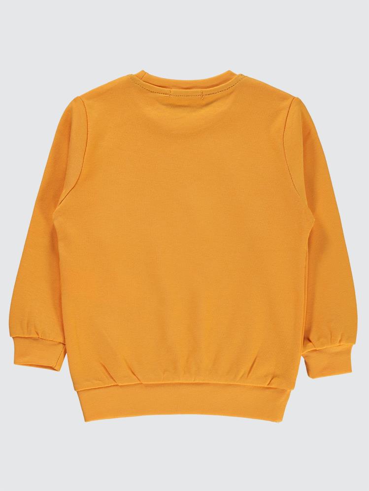 Civil Boys Köpek Baskılı 2-5 Yaş Sweatshirt - Hardal