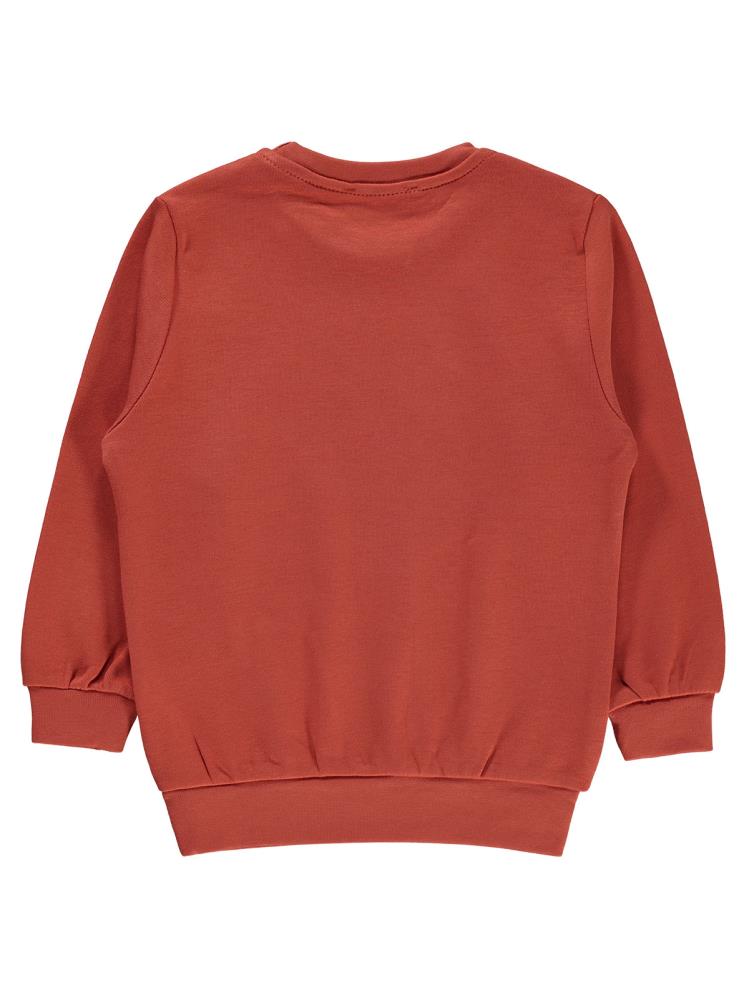 Civil Boys Köpek Baskılı 2-5 Yaş Sweatshirt - Turuncu