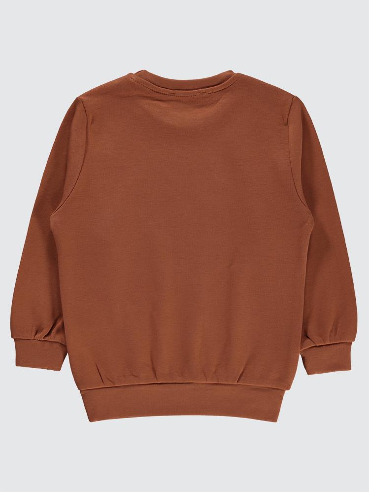 Civil Boys Köpek Baskılı 2-5 Yaş Sweatshirt - Turuncu