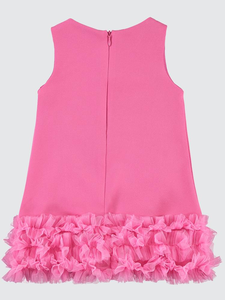 Civil Baby Etek Kısmı Fırfırlı 6-18 Ay Elbise - Fusya