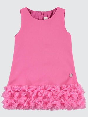 Civil Baby Etek Kısmı Fırfırlı 6-18 Ay Elbise - Fusya