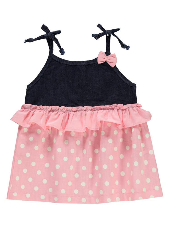 Civil Baby Puanlı Fırfırlı 6-18 Ay Takım - Pudra