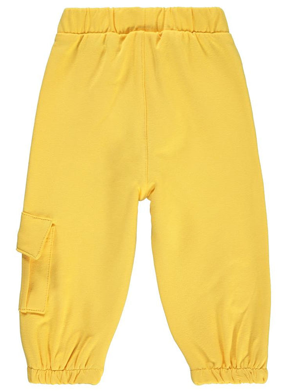 Civil Baby Kargo Cepli Cvl Nakışlı 6-18 Ay Eşofman Altı - Sarı