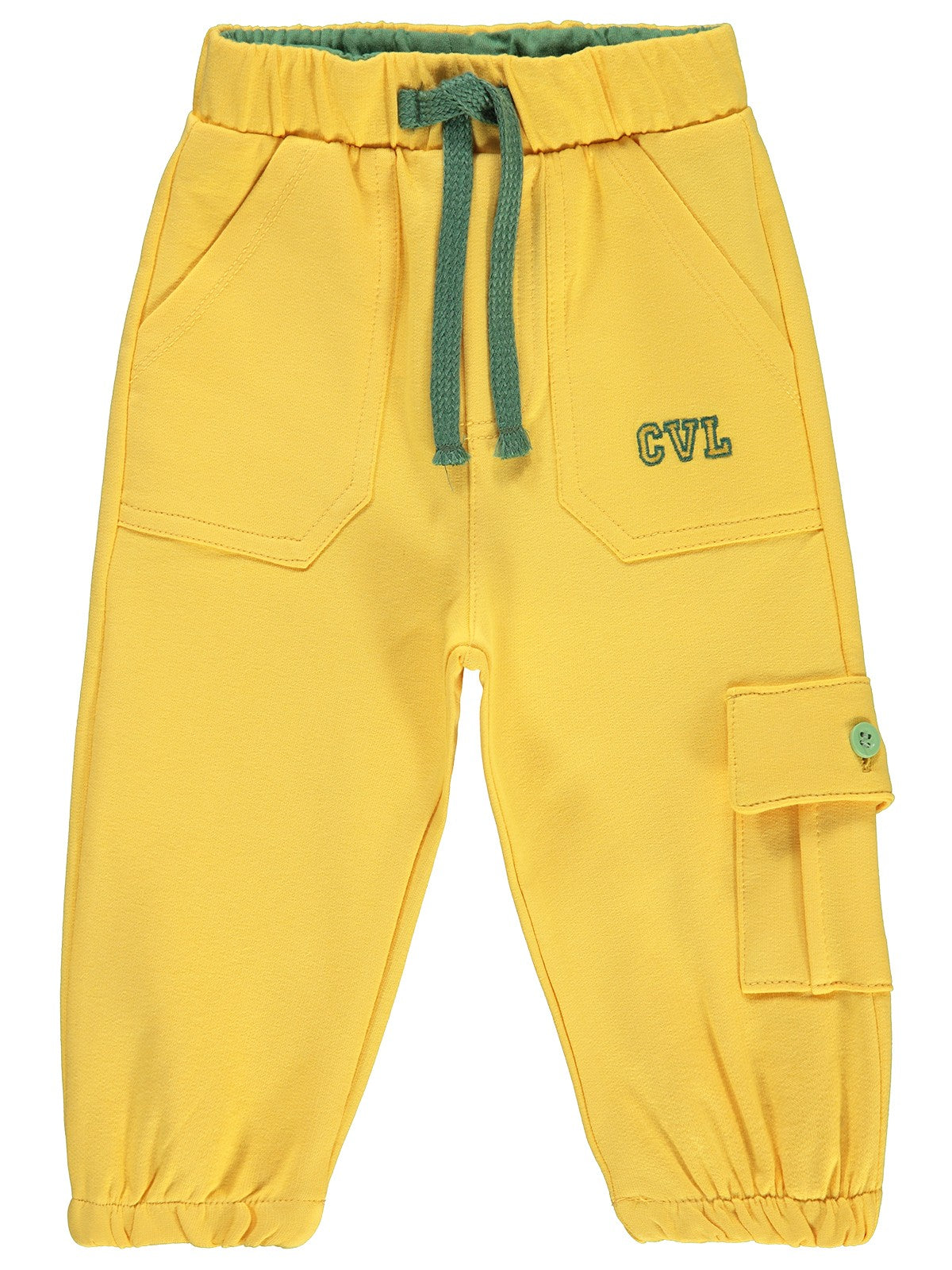 Civil Baby Kargo Cepli Cvl Nakışlı 6-18 Ay Eşofman Altı - Sarı