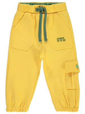 Civil Baby Kargo Cepli Cvl Nakışlı 6-18 Ay Eşofman Altı - Sarı