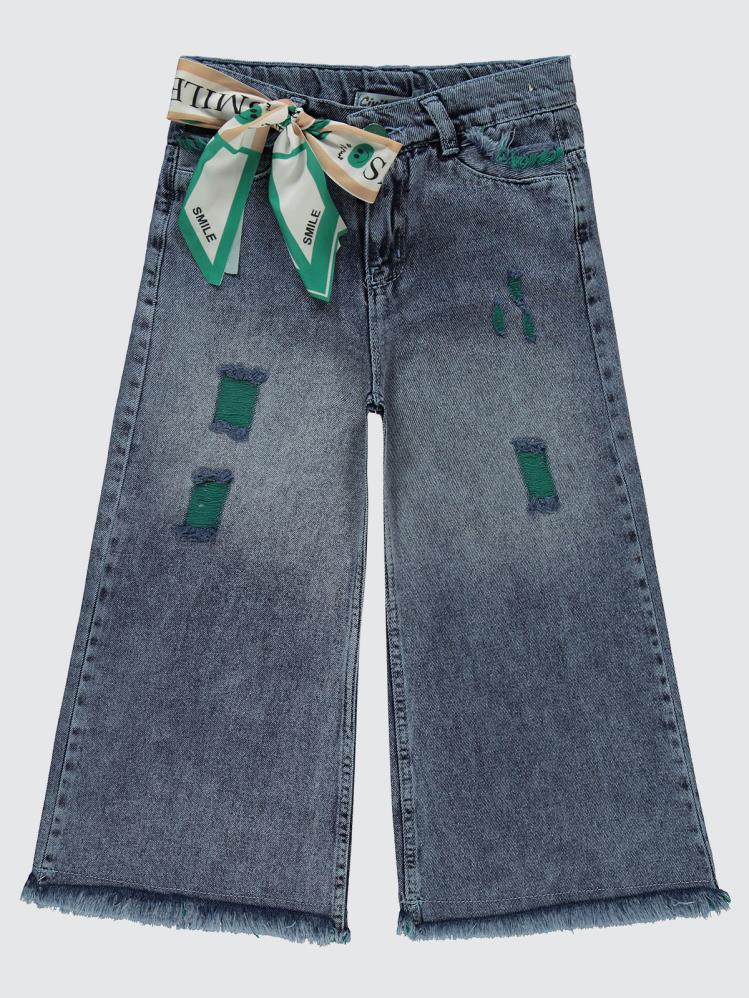 Civil Girls Pantolon Etek 10-13 Yaş Pantolon - Mavi