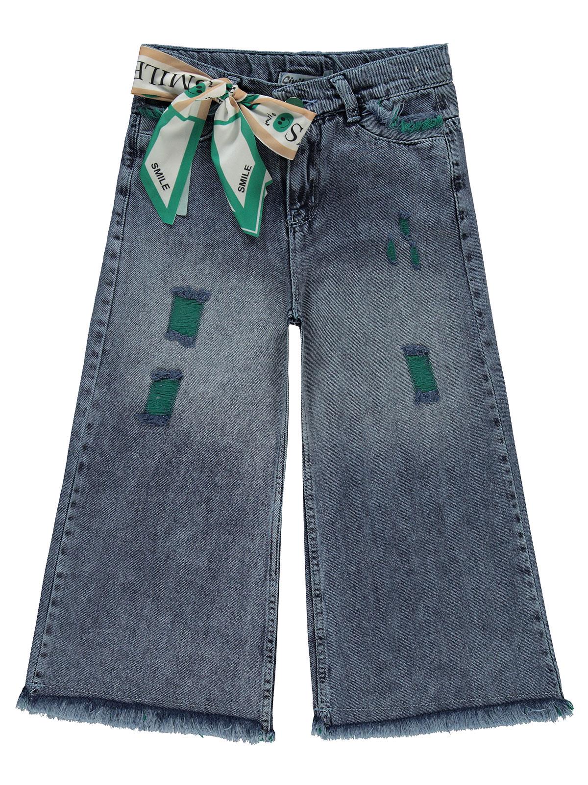 Civil Girls Pantolon Etek 10-13 Yaş Pantolon - Mavi