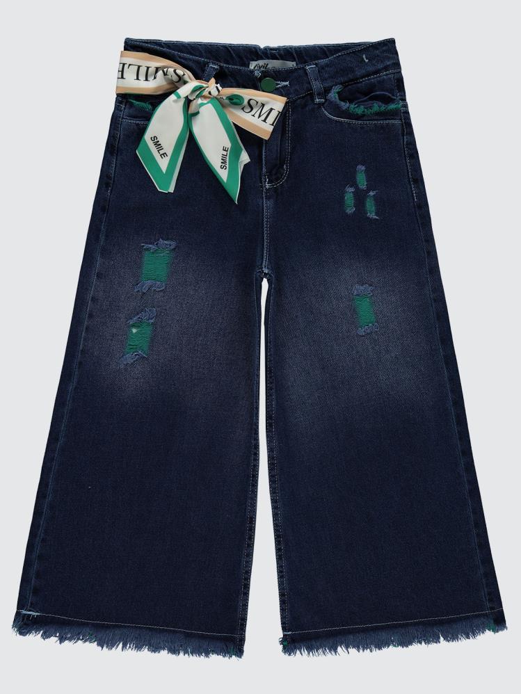 Civil Girls Pantolon Etek 6-9 Yaş Pantolon - Mavi