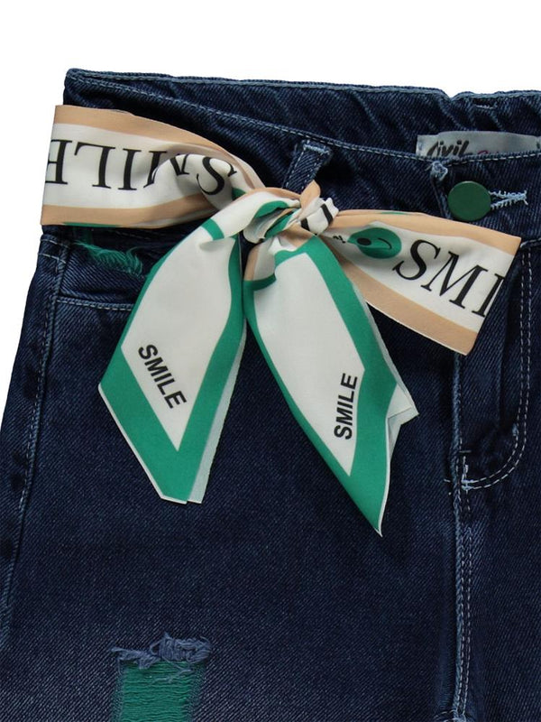 Civil Girls Pantolon Etek 6-9 Yaş Pantolon - Mavi