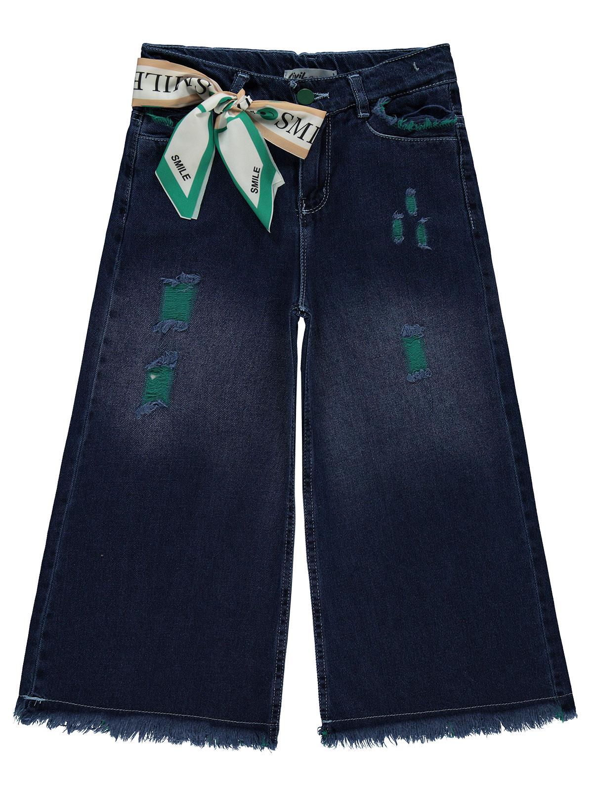 Civil Girls Pantolon Etek 6-9 Yaş Pantolon - Mavi