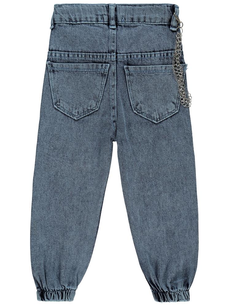 Civil Girls Torba Cepli Kapaklı 2-5 Yaş Pantolon - Mavi