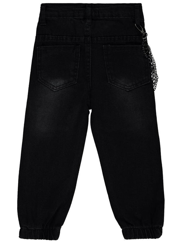 Civil Girls Torba Cepli Kapaklı 2-5 Yaş Pantolon - Siyah