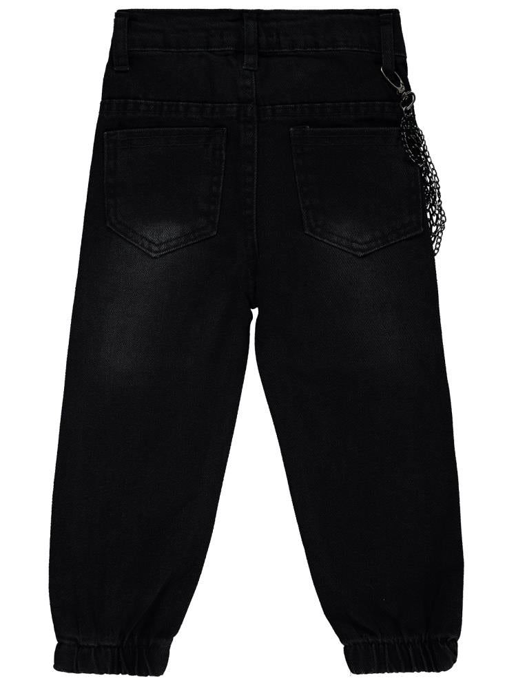 Civil Girls Torba Cepli Kapaklı 2-5 Yaş Pantolon - Siyah