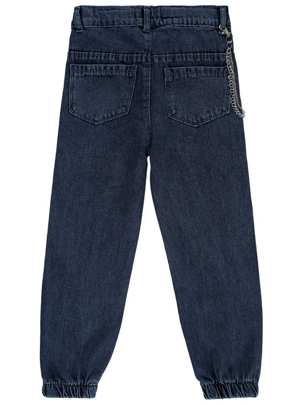 Civil Girls Torba Cepli Kapaklı 6-9 Yaş Pantolon - Mavi