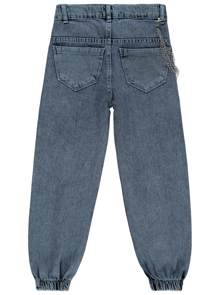 Civil Girls Torba Cepli Kapaklı 10-13 Yaş Pantolon - Mavi