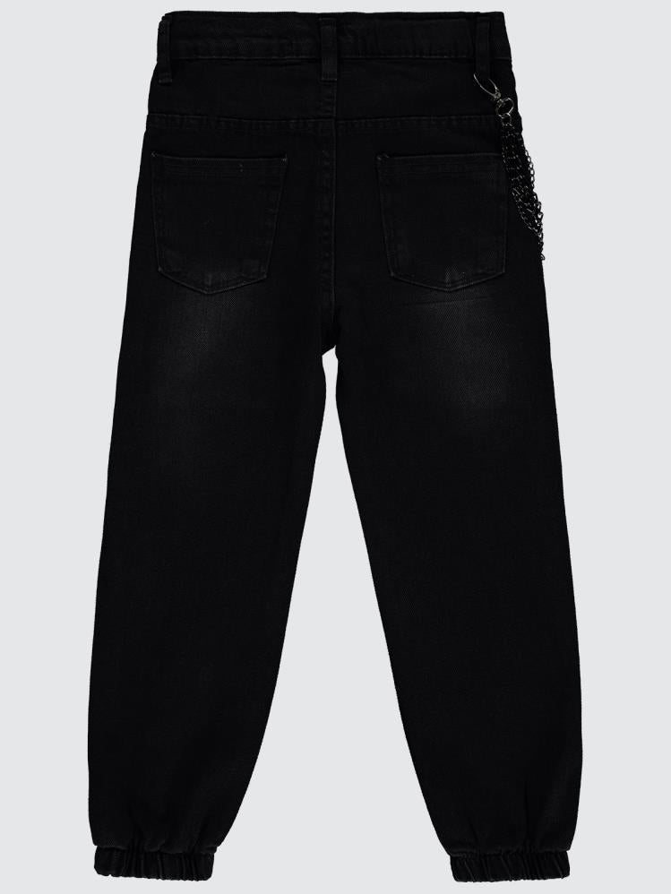 Civil Girls Torba Cepli Kapaklı 10-13 Yaş Pantolon - Siyah