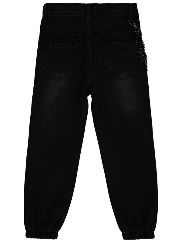 Civil Girls Torba Cepli Kapaklı 10-13 Yaş Pantolon - Siyah