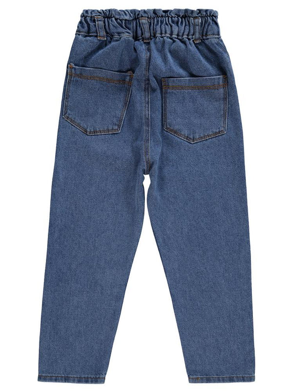 Civil Girls Papatya Nakışlı 10-13 Yaş Pantolon - Mavi