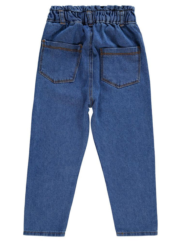 Civil Girls Papatya Nakışlı 10-13 Yaş Pantolon - Mavi