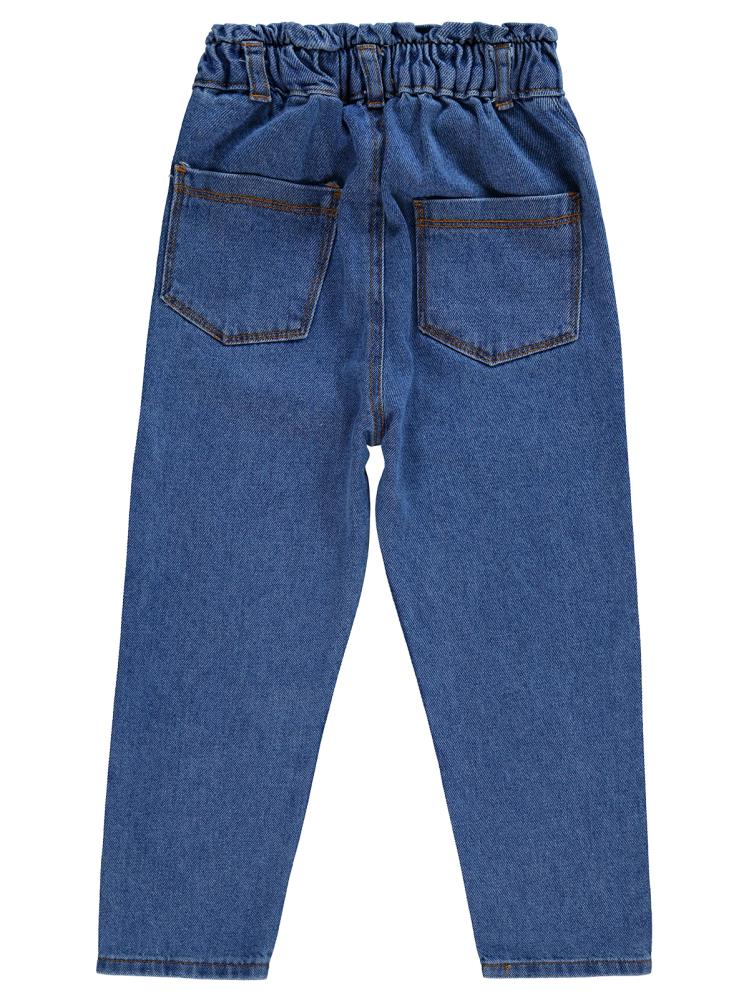 Civil Girls Papatya Nakışlı 10-13 Yaş Pantolon - Mavi