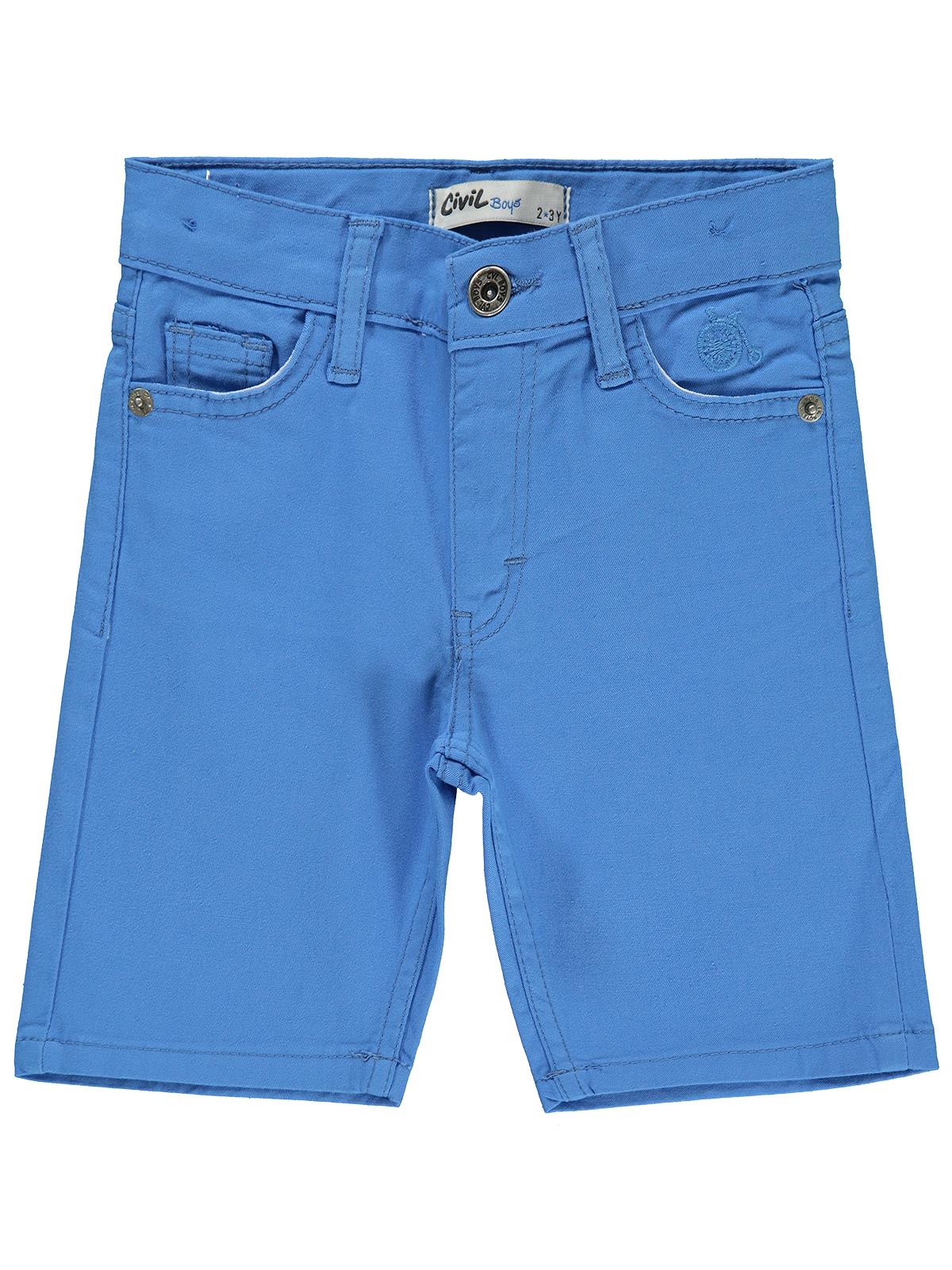 Civil Boys Bisiklet Nakışlı 2-5 Yaş Kapri - Mavi