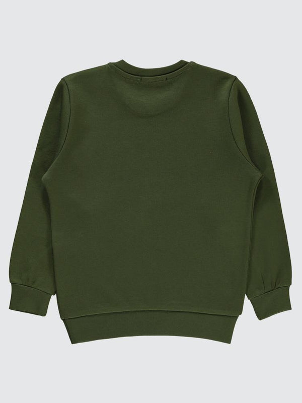 Civil Boys Good Vıbes Baskılı 2-5 Yaş Sweatshirt - Haki