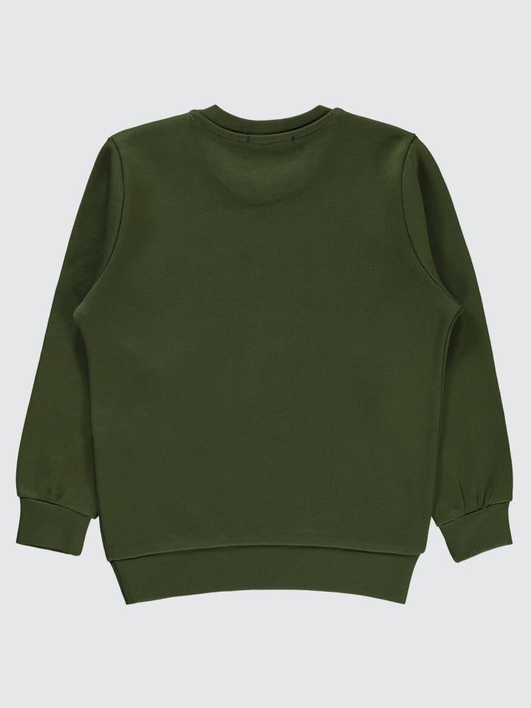 Civil Boys Good Vıbes Baskılı 2-5 Yaş Sweatshirt - Haki