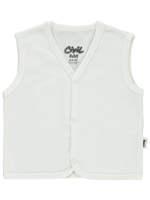 Civil Baby Basic 6-18 Ay Yelek - Ekru