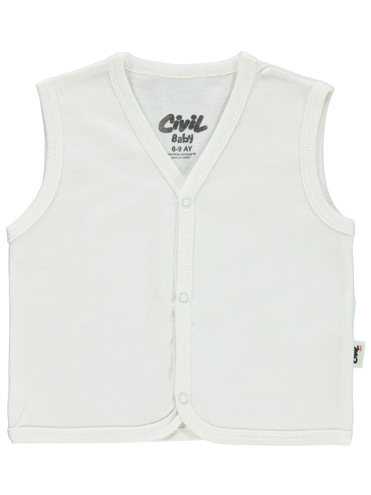 Civil Baby Basic 6-18 Ay Yelek - Ekru