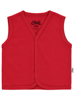 Civil Baby Basic 6-18 Ay Yelek - Kırmızı