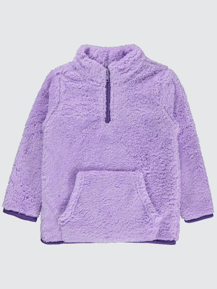 Civil Girls Yaka Fermuar Detaylı 2-5 Yaş Sweatshirt - Lila