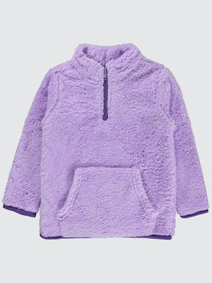 Civil Girls Yaka Fermuar Detaylı 2-5 Yaş Sweatshirt - Lila