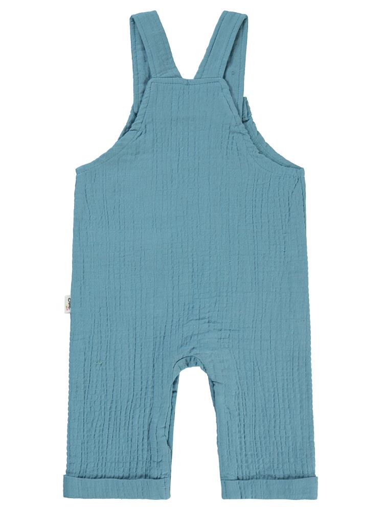 Civil Baby Kıvırcık Askılı Düğmeli 6-18 Ay Slopet - Mavi