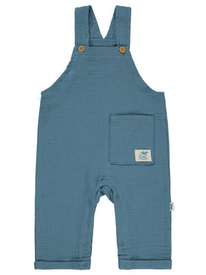 Civil Baby Kıvırcık Askılı Düğmeli 6-18 Ay Slopet - Mavi