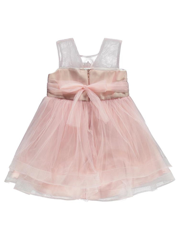 Civil Girls Etek Grenli 6-9 Yaş Abiye - Pudra