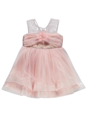 Civil Girls Etek Grenli 6-9 Yaş Abiye - Pudra