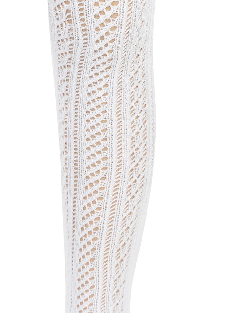 Civil Girls Fileli 3-11 Yaş Külotlu Çorap - Beyaz